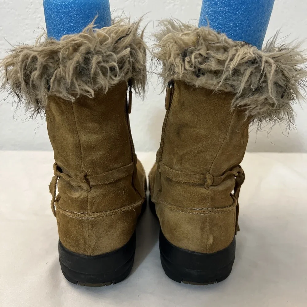 Sorel Womens Brown‎ Northern Lite Snow Waterproof Suede Faux Fur Boots Size 7